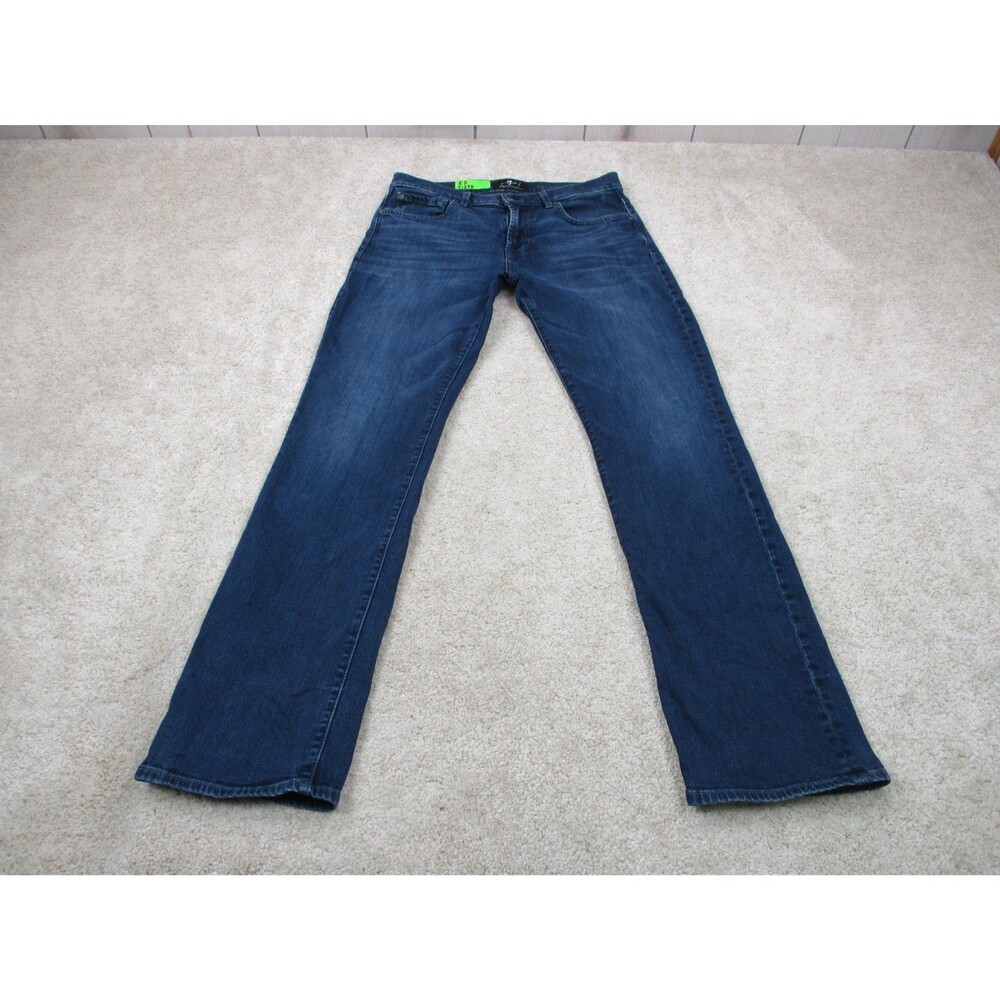 7 For All Mankind Jeans Men 32x32 Blue Denim Carsen Luxe Performance Stretch USA
